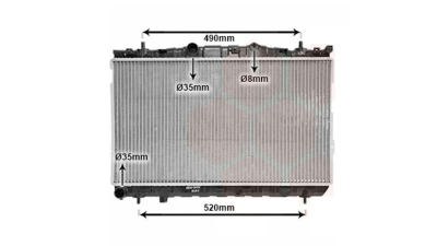 Radiator racire Hyundai Elantra, 06.2000-07.2006, motor 2.0, 102/105 kw, benzina; 2.0 CRDI, 83 kw, diesel, cutie manuala, cu/fara AC, 668x375x26 mm, aluminiu brazat/plastic, 