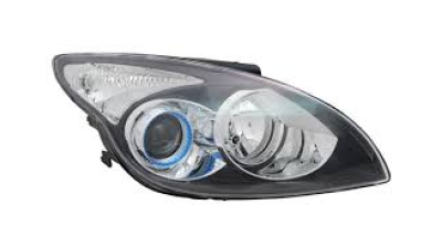 Far Hyundai I30 (FD) 03.2007-03.2012 TYC partea Dreapta cu bec H1+H7 , argintiu, reglaj electric cu motoras