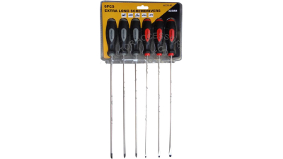 Set surubelnite Extralong 325mm, 6 piese , cap drept 6 5 3 , cruce PH1 PH2 PH3, cap magnetic 
