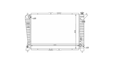 Radiator racire Hyundai Sonata, 10.1988-08.1991, Motorizare 1, 8 71kw; 2, 0 75kw; 2, 4 84kw Benzina, tip climatizare Cu/fara AC, cutie Manuala, dimensiune 572x405x26mm, Cu lipire fagure prin brazare, Aftermarket