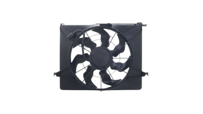 GMV radiator electroventilator Hyundai Sonata (Nf), 2005-2010, Motorizare 2.0 1006kw; 2, 4 16v 119kw Benzina, tip climatizare cu AC, cutie M/A dimensiune 210W/465mm, cu 2 pini, plastic, HCC(HALLA)