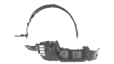 Carenaj aripa interioara, aparatori noroi Hyundai Sonata (Nf), 01.2005-04.2008, fata, Stanga, polipropilena (PP/PPE)