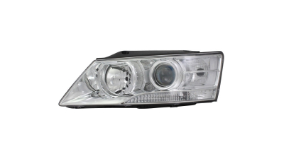 Far Hyundai Sonata (Nf) 04.2008-05.2010, Stanga, tip bec H1+H7, reglare electrica, ECE, fara motoras, culoare argintiu, TYC, 921013K520, 