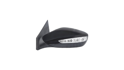 Oglinda exterioara Hyundai Sonata (Yf), 09.2009-05.2014, Stanga, reglare electrica; carcasa neagra; incalzita; geam convex; cromat; cu semnalizare