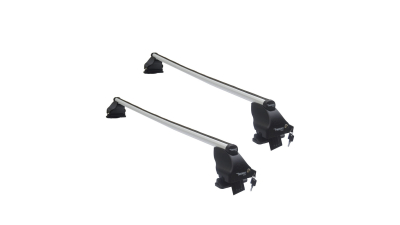 Set bare transversale portbagaj din aluminiu marca Twinny Load TL A34, kit complet cu bare, suporti si antifurt cu cheie
