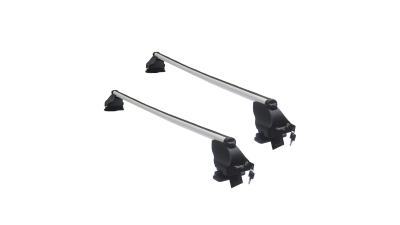 Set bare transversale portbagaj din aluminiu marca Twinny Load TL A42, kit complet cu bare, suporti si antifurt cu cheie