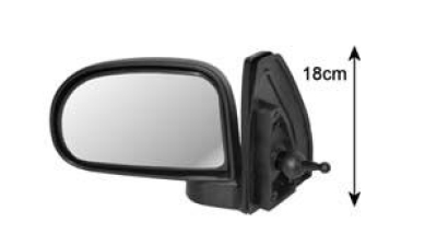 Oglinda exterioara Hyundai Atos Prime (Mx) 08.1999-12.2003 , Atos (Mx), 1999-12.2002 partea stanga View Max crom convex texture reglare manuala prin cablu fara incalzire