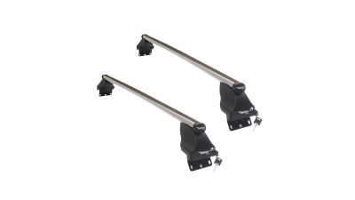Set bare transversale portbagaj din aluminiu marca Twinny Load TL A44, kit complet cu bare, suporti si antifurt cu cheie