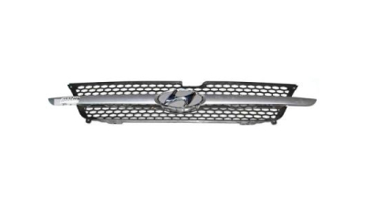 Grila radiator Hyundai Getz (Tb), 05.2002-09.2005, negru, 863611C000, 404205-0 cu ornament, complet