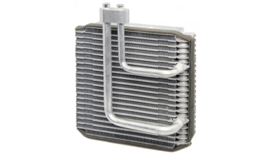 Evaporator aer conditionat Hyundai Getz, 2002-2011 motor 1.1, 1.3; 1.4; 1.6 benzina, 1.5 CRDI, diesel, full aluminiu brazat, 235x235x60 mm, iesire 14, 4 mm, intrare 14, 4 mm, tehnologie cu curgere paralela, 