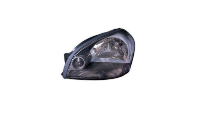 Far Hyundai Tucson (Jm), 06.2004-10.2009, fata, Dreapta, H4; electric; semnalizare alba, grey reflector rim; fara motoras, DEPO