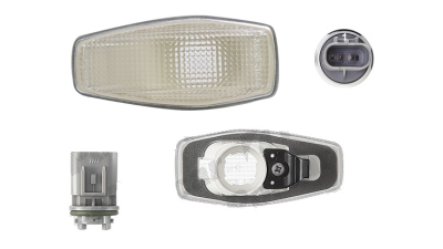Lampa semnalizare laterala Hyundai Matrix (Fc), 01.2001-08.2006; Trajet (Fo), 03.2000-08; I10 (Pa), 04.2008-04.2011, fata, Stanga = Dreapta, WY5W; alb; cu suport becuri, OE