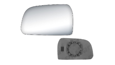 Geam oglinda exterioara cu suport fixare Hyundai Tucson (Jm), 06.2004-10.2009, Stanga, geam convex