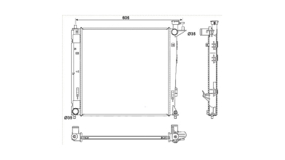 Radiator racire Hyundai Ix35 (Lm), 08.2009-, Kia Sportage (Sl), 06.2010-2015, Motorizare 1, 7 Crdi 85kw; 2, 0 Crdi 100/135kw Diesel, tip climatizare Cu/fara AC, cutie Manuala, tip Doowon, dimensiune 484x476x20mm, Cu lipire fagure prin brazare, Aftermarket