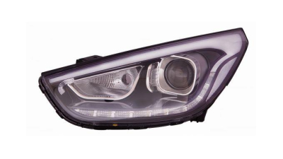 Far Hyundai Ix35 (Lm), 09.2013-2015, partea Stanga, cu lumina timp de zi tip LED; HiR2+PY21W; electric; fara motor, DEPO