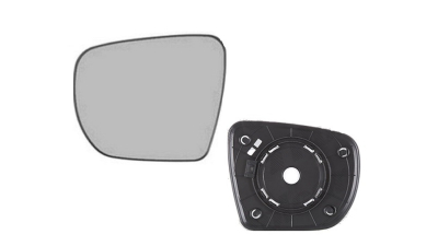 Geam oglinda exterioara cu suport fixare Hyundai Tucson (Lm), 10.2009-; Ix35 (Lm), 10.2009- , Stanga, geam convex; cromat