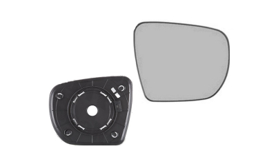Geam oglinda exterioara cu suport fixare Hyundai Tucson (Lm), 10.2009-; Ix35 (Lm), 10.2009- , Dreapta, geam convex; cromat