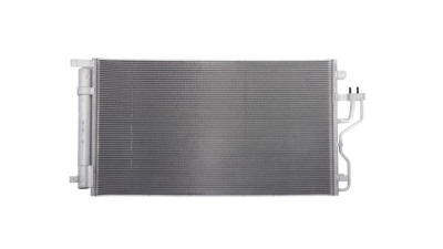 Condensator climatizare Hyundai IX35 (LM), 11.2010-2015, Kia Sportage (JE), 02.2011-2015, motor 1.6, 99 kw benzina, cutie manuala, full aluminiu brazat, 700 (655)x390 (375)x12 mm, cu uscator si filtru integrat