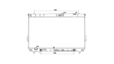 Radiator racire Hyundai Santa Fe (Cm), 03.2001-03.2003, Motorizare 2.0 Crdi 83kw Diesel, tip climatizare Cu/fara AC, cutie automata, dimensiune 718x400x16mm, Cu lipire fagure prin brazare, Aftermarket