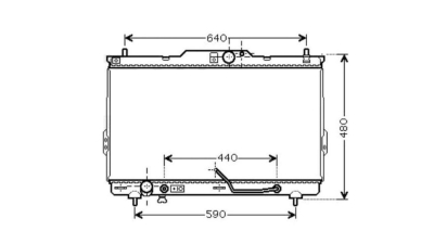 Radiator racire Hyundai Santa Fe, 08.2003-03.2006, motor 2.0 CRDI, 83/92/107 kw, diesel, cutie automata, cu/fara AC, 718x390x26 mm, aluminiu brazat/plastic, 