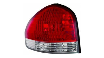 Stop spate lampa HYUNDAI Santa Fe (CM) 09.2004-03.2006, partea Dreapta, cu soclu bec, rosu-alb, tip USA/omologare USA, Depo