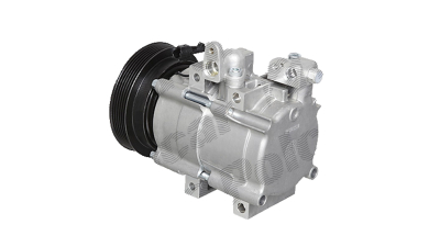 Compresor aer conditionat Hyundai Santa Fe (CM), 2000-2006, motorizare 2.0/2.7 V6, benzina; 2.0 CRDI, diesel, rola curea 125 mm, 6 caneluri, tip Hella: HS18