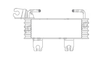 Radiator racire ulei motor, termoflot Hyundai Santa Fe, 02.2001-01.2006, motor 2.4, 107 kw, benzina, cv automata, 253x78x30 mm, racitor transmisie, din aluminiu brazat
