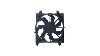 GMV radiator electroventilator Hyundai Santa Fe (Cm), 03.2006-2012, Motorizare 2, 2 Crdi 102/110/114kw; 2, 7 V6 125kw; 2, 7 V6 Gls 139kw Diesel, tip climatizare Cu/fara AC, cutie Manuala/Automata, dimensiune 180W/385mm, cu 2 pini, plastic, Aftermarket