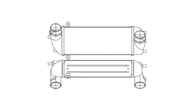 Intercooler Hyundai Santa Fe, 06.2010-2012, motor 2.0 CRDI 110/145kw, diesel, cu/fara AC, aluminiu brazat, 360x149x90 mm, OEM/OES (Hella/Hannon), 