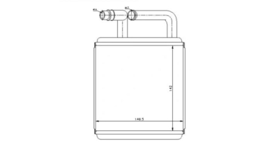 Radiator Incalzire Hyundai H1/Starex/Satellite/H-200, 04.1996-12.2002, diesel, benzina, vehicule fara A/C in spate, aluminiu brazat/aluminiu, 145x147x42 mm, 