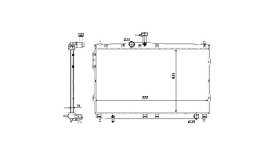Radiator racire Hyundai H1, 11.2007-, Motorizare 2, 5 Crdi 125kw Diesel, tip climatizare fara AC, cutie Manuala, dimensiune 776x435x20mm, Cu lipire fagure prin brazare, Aftermarket