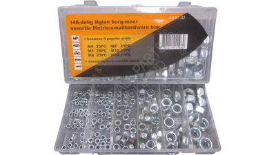 Set piulite cu autoblocare 146 bucati, diverse marimi M4 M5 M6 M8 M10 M12 