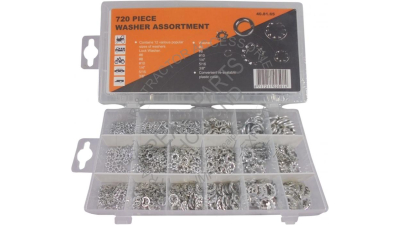 Set saibe blocare 720 piese , diverse marimi si modele, saibe crestate interior, grover, crestate exterior