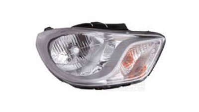 Far Hyundai I10 (Pa), 04.2011-12.2013, Electric, tip bec H4, omologare ECE, cu motoras, argintiu, 921020X120; 921200X120, Dreapta, marca DEPO