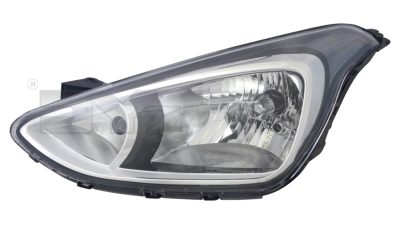 Far Hyundai I10 (Ba), 01.14-, Electric, tip bec H4, omologare ECE, cu motoras, 92101B9000; 92101-B9000, Stanga, marca TYC