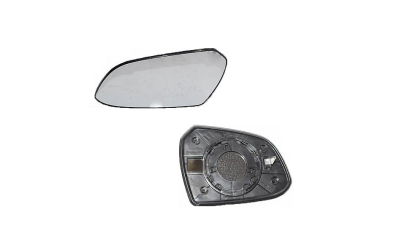 Geam oglinda exterioara cu suport fixare Hyundai I10 (Ba), 01.2014-, Stanga, incalzita; geam convex; cromat