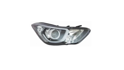 Far HYUNDAI ELANTRA (MD/UD), 11.2013-05.2016, partea dreapta, TYC, cu lentile; cu "lumina timp de zi" tip LED; H7+HB3+LED+PY21W; electric; cu motor; halogen