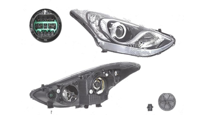 Far Hyundai I30 (Gd), 03.2012-12.2014, fata, Dreapta, H7+H7+PY21W+W5W; electric; cu motor, TYC