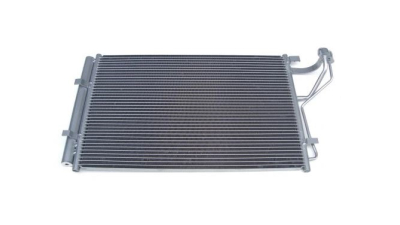 Condensator climatizare Hyundai Elantra, 09.2011-2016, motor 1.6, 97 kw benzina, cutie manuala, full aluminiu brazat, 610(570)x390(375)x12 mm, cu uscator si filtru integrat