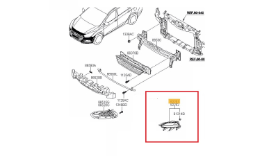 Proiector ceata HYUNDAI I40 (VF), 01.2015-, OE, fata, partea dreapta,
