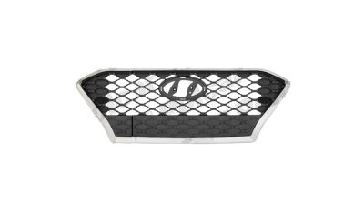 Grila radiator HYUNDAI KONA, 10.2017-, fata, cu rama neagra; argintiu
