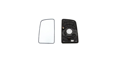 Geam oglinda exterioara cu suport fixare Hyundai H350, 09.2014-, Stanga, incalzita; geam convex; cromat; superior