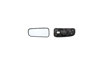 Geam oglinda exterioara cu suport fixare Hyundai H350, 09.2014-, Stanga, incalzita; geam convex; cromat; inferior