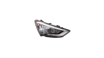 Far Hyundai Santa Fe (DM), 05.2012-, partea Dreapta, electric, tip bec H7+H7, cu motoras, cu lumini de zi pe LED, Depo