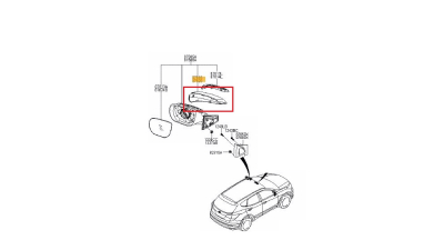 Carcasa oglinda exterioara Hyundai Santa Fe (Dm), 05.2012-2016, partea Stanga, carcasa neagra, Aftermarket
