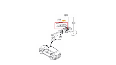 Carcasa oglinda exterioara Hyundai Santa Fe (Dm), 05.2012-2016, partea Dreapta, carcasa neagra, Aftermarket