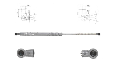 Amortizor capota spate, echilibror haion Hyundai Santa Fe (Dm), 05.2012-, Stanga = Dreapta, Lungime, Cursa, Forta: 497 mm, 182 mm, 580 N; 81771-2W000 