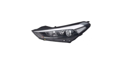 Far HYUNDAI TUCSON (TL), 09.2015-06.2018, DEPO, fata, partea stanga, cu lumina pentru viraje statica; cu 'lumina de zi' tip LED; H7+H7+H7+PY21W; electric; cu motor;