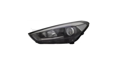 Far HYUNDAI TUCSON (TL), 09.2015-06.2018, partea stanga, TYC, cu "lumina timp de zi" tip LED; H7+H7+H7+PY21W; electric; cu motor; halogen; cu lumina pentru viraje statica
