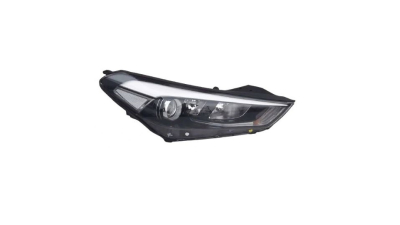 Far HYUNDAI TUCSON (TL), 09.2015-06.2018, DEPO, fata, partea dreapta, cu lumina pentru viraje statica; cu 'lumina de zi' tip LED; H7+H7+H7+PY21W; electric; cu motor;